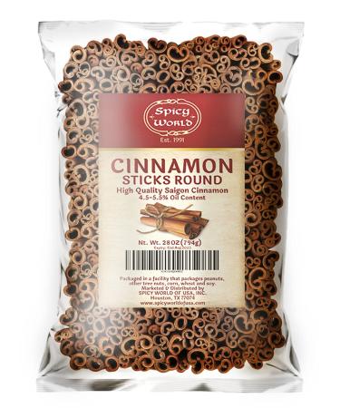 Spicy World Cinnamon Sticks 1.75 Pound Bulk Bag - 100 to 150 Sticks - Strong Aroma, Perfect for Baking, Cooking & Beverages - 3+ Inches Length - Cassia Saigon Cinnamon from Vietnam (Pack of 12) 2 Pound (Pack of 12)