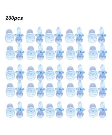 200 Pieces Blue Acrylic Pacifier Accessories - Mini Baptism & Baby Birthday Decorations | Perfect Gift Item - Buy Online on SooperMarket.com