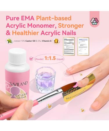SAVILAND Acrylic Nail Kit with Drill - Complete Professional Set for Beginners | Acrylic Powder Monomer Gel Polish & UV Light | Perfect Gift for Home Salon - Buy Online on SooperMarket.com