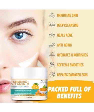 Vitamin C Face Cream - Vitamin C Cream with Hyaluronic Acid 50ml - Face Moisturiser to Nourish Skin - Smooth Lines & Boost Glow - With Vitamin C and Super Citrus For Radiant - Healthy Skin - Buy Online on SooperMarket.com
