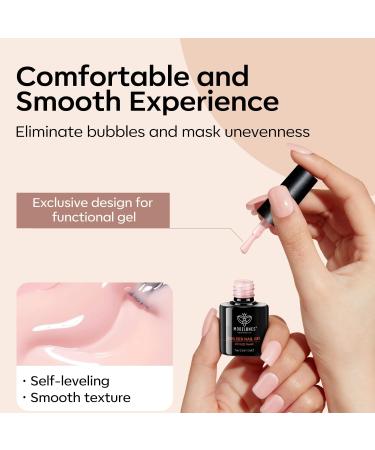 Modelones 8-in-1 Nail Builder Gel Kit with Mini Nail Lamp - Clear Pink Hard Gel Builder for Nails Extension - Includes 6 Colors, Nail Forms Set, Base Gel - Nail Art Strengthener - Buy Online on SooperMarket.com