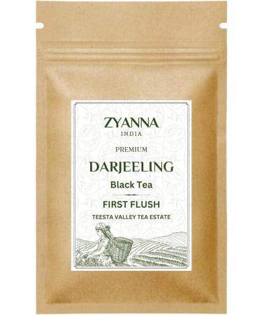 ZYANNA Darjeeling Tea First Flush - 100g Single Estate Whole Leaf Black Tea with Floral Notes | Teesta Valley Tea Estate - Buy Online on SooperMarket.com
