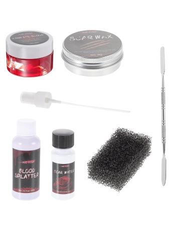 Lurrose 4 PCS Scar Wax Kit special effects makeup kit modeling scar wax halloween makeup blood gel Bloody Gel: Makeup 5.4X2X2CMx4pcs Assorted Colorx4pcs - Buy Online on SooperMarket.com