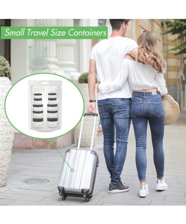 ZEJIA 10pcs Sample Containers | Cosmetic Jars with Screw Lids | 5 Sizes 3, 5, 10, 15, 20 Gram | BPA Free Makeup Sample Containers | Includes Labels and Spatula | 10pcs-Black - Buy Online on SooperMarket.com