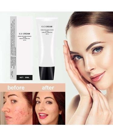 Cc Cream for Mature Skin Skin Tone Adjusting Cc Cream SPF 43 Color Correcting Cream Cosmetics CC Cream Colour Correcting Self Adjusting for Mature Skin (2pcs) - Buy Online on SooperMarket.com