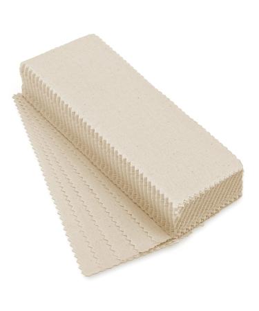 Whaline Fabric Wax Strip Natural Muslin Epilating Strips Large Waxing Strips Pre-Cut Cotton Strips for Body Facial Hair Removal Women Men Arms Legs 100 Pieces 2.8 x 7.9 Inch