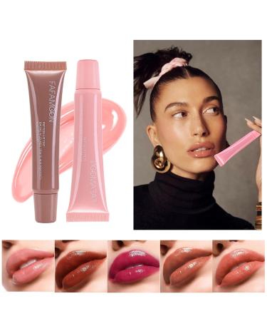 Hydrating Lip Glowy Balm - Moisturizing & Plumping Gloss for Dry Cracked Lips | Shea Butter & Babassu Oil | Nourishing Lip Care (01# Ribbon - Buy Online on SooperMarket.com