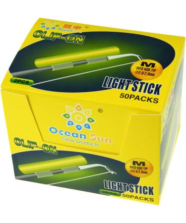 THKFISH Fishing Glow Sticks 100pcs (50bags) - Green Fluorescent Night Fishing Lights for Rod Tip, Floats, and Safety - Sizes M, L, XL - 2.7X3.2mm - Buy Online on SooperMarket.com