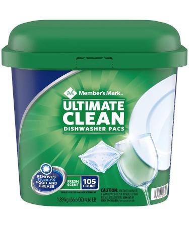 Member's Mark Ultimate Clean Dishwasher Pacs Fresh Scent 105ct