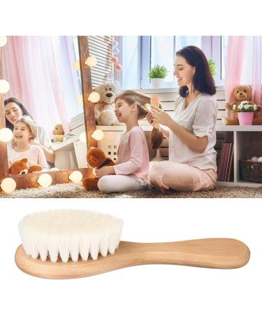 Organic Wooden Baby Hair Comb with Natural Goat Bristles - Gentle Head Massage and Grooming Handle | Ideal Baby Registry Gift - Buy Online on SooperMarket.com