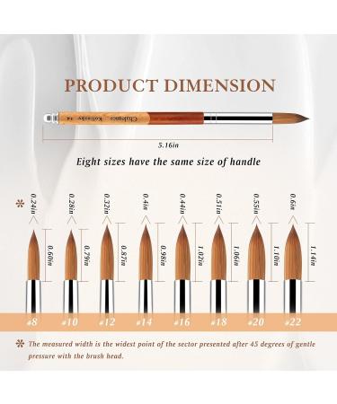 Premium #20 Sable Kolinsky Acrylic Nail Brush - Perfect for Nail Art & Manicure Tools | Zobelhaar Wooden Nail Polish Brush - Buy Online on SooperMarket.com