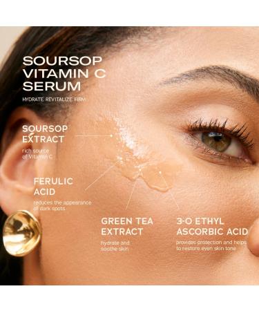 Sweet July Skin Soursop Vitamin C Serum - Hydrating Face Serum with Ferulic Acid & Green Tea for All Skin Types | Improve Dullness & Firm Skin | Fragrance-Free 1 Fl. oz - Buy Online on SooperMarket.com
