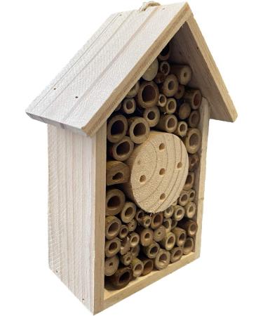 4 x Wooden Bee Butterfly & Insect Hotel Hanging Shelter Garden Nesting Habitat Box Weather Resistant - Buy Online on SooperMarket.com