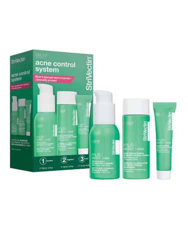 StriVectin Multi Action Clear Acne Treatment Set | 30-Day Trial Kit for Clearer Smoother Skin | Blemish Control & Breakout Defense - Buy Online on SooperMarket.com