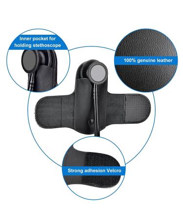 APDTEK Genuine Leather Stethoscope Holder for Littmann Stethoscopes - Left-Hand Black - Buy Online on SooperMarket.com