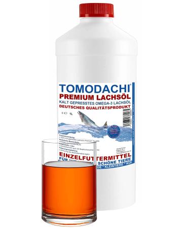 Tomodachi salmon oil for cats cold -pressed salmon oil German quality natural product barf oil good for skin and fur omega3 fish oil immune protection for cats 1l