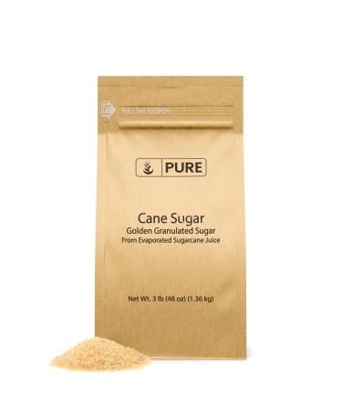 Cane Sugar (3 lb), Baking, Kitchen Staple, Always Pure, No Additives or Fillers 3 Pound (Pack of 1)