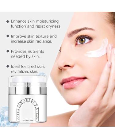 Collagen Anti Aging Face Cream Collagen-Rich Anti Wrinkle Face Care Hydrating Moisturizer Day and Night Hyaluronic Acid Moisturizer Face Cream - Essential Vegan Cream - 50g for All Skin Types - Buy Online on SooperMarket.com