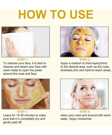 Peel Off Face Masks Gold Face Peel Anti Wrinkle Anti Aging Facial Mask Deep Skin Clean Purifying Acne Reduces Fine Lines & Wrinkles Skin Care Face Lifting Firming Mask - Buy Online on SooperMarket.com