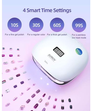 SUNUV 48W UV LED Nail Dryer Lamp for Gel Polish | SUN4 Black | Auto Sensor, Professional Nail Art Tools - Buy Online on SooperMarket.com