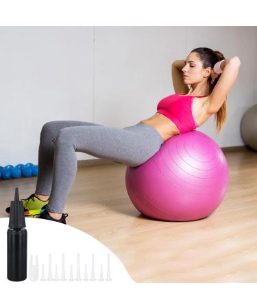Peutier Gymnasium Ball Pump - Yoga & Inflatable Balls Pump with 10 Fitness Ball Plugs | Ideal for Gymnastics Ball & Easy Plug Replacement - Buy Online on SooperMarket.com