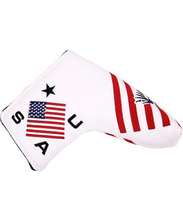 USA Flag and Eagle Golf Head Cover Set - Driver, Wood, Hybrid, Iron, Mallet Putter - Buy Online on SooperMarket.com