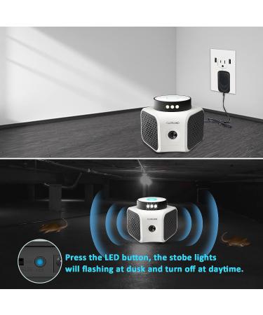 Careland Ultrasonic Pest Repeller 4-in-1 | Squirrel & Rodent Repellent with Ultrasound Waves and LED Strobe Lights | Indoor Mouse Deterrent - Buy Online on SooperMarket.com