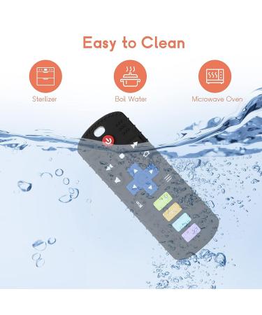 Eoopoon Silicone TV Remote Control Baby Teething Toy | BPA Free Teether for Babies 3-18 Months | Soft Chew Toy for Boys and Girls - Black - Buy Online on SooperMarket.com