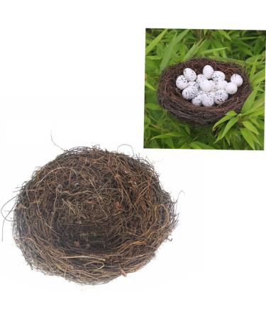 Buy WOFASHPURET Hamster Gerbil Bed Nest - Flower Decoration Rattan & Feather Ornament (15cm) - Buy Online on SooperMarket.com