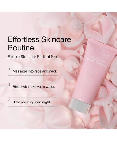 Dr Sebagh Cream Cleanser for All Skin Types - Hydrating Facial Cleanser & Makeup Remover - Deep Pore Cleanser - Rose-Scented Face Wash (3.4 fl. oz.) - International Shipping Available - Buy Online on SooperMarket.com
