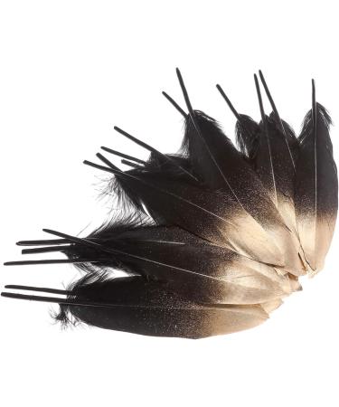 50pcs Dipped Gold & Silver 6-8 inch Goose Feathers for Crafts and Apparel - Gold & Black Feathers - Buy Online on SooperMarket.com