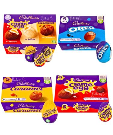 Multipack Chocolate Easter Eggs With 4 Boxes of Mixed Easter Eggs | 5x Oreo 5x Caramel 5x Creme Egg & 5x Mixed Classic White & Caramel Eggs | Easter Chocolates | 200g