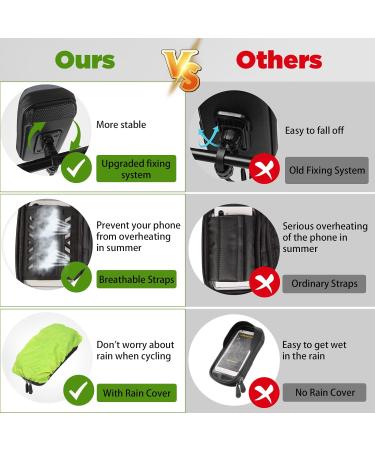 Waterproof 360 Rotatable Mobile Phone Holder for Bicycles - Gray Bracket with Rain Hood for 7 Smartphones & GPS - Buy Online on SooperMarket.com