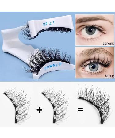 Magnetic False Eyelashes Reusable Magnetic Lashes Kit-Magnetic Lashes With Applicator Soft Magnets False Eyelashes Easy To Wear No Glue & No Makeup Remover Natural Look 3D Effect (EB01) - Buy Online on SooperMarket.com
