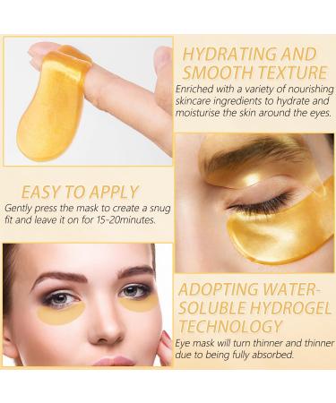 30 Pairs Lip & Eye Masks - 24K Collagen Crystal Under Eye Patches for Dark Circles Puffiness & Fine Lines - Moisturizing Skincare for Women & Men - Buy Online on SooperMarket.com