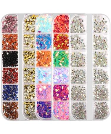 Brensty Nail Tools Set Manicure Varnish Starry Foil Sticker Glitter Flake Drill Nail Art Pen - Buy Online on SooperMarket.com