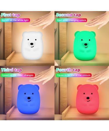 Buy Children's Night Light - 9 Colors & 3 Modes Silicone Touch & Remote Control USB Charging - Perfect Baby Lamp for Kids' Room - Buy Online on SooperMarket.com