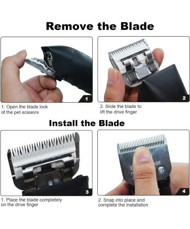 BESTBOMG Pet Clipper Blades - 1.5mm Stainless Steel Ceramic Blade Compatible with Oster, Wahl, Andis Dog Clippers - Buy Online on SooperMarket.com