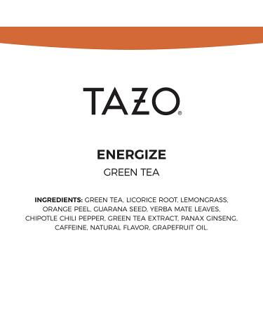 Buy Tazo Energize Green Tea - 20 Tea Bags (1.69 oz) for Energy Boost - Buy Online on SooperMarket.com