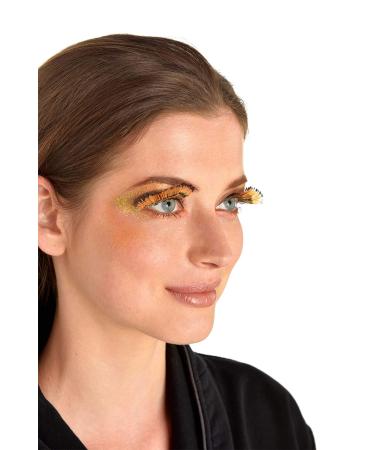 Monarch Feather Eyelashes - One Size | Black/Orange - 2 Pcs.