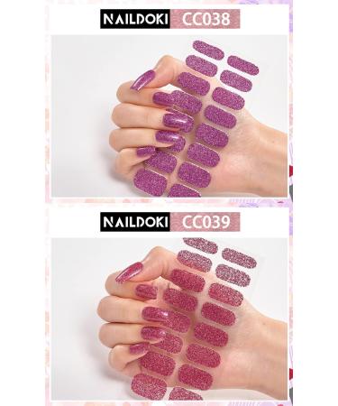 NAILDOKI Nail Stickers - 12 Sheets x 16 Pieces Full Wraps - Self-Adhesive Gel Nail Art Decals for Women and Girls - Buy Online on SooperMarket.com