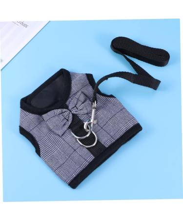 Minkissy 2-Piece Hamster Leash Set - Ferret & Guinea Pig Harness Chinchilla Costume & Rabbit Vest - Sizes Gray & Black - Buy Online on SooperMarket.com