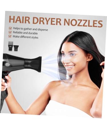Mikinona 2 Pcs Hair Dryer Nozzle Comb Hair Dryer Accessories Hair Blower Nozzle Flat Headgear Plastic - Buy Online on SooperMarket.com
