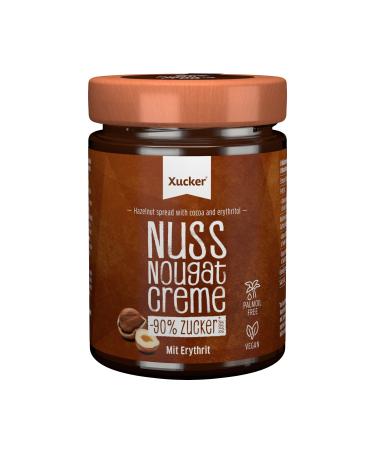 Xucker Nut-Nougat cream with erythritus-sweet hazelnut cream with erythritus sugar substitute without palm oil i vegan & low-sugar spread with 33% hazelnuts (300g) nutty 300 g (1 Pack)
