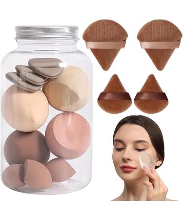 Dranng Make up Sponges - Soft Makeup Sponge | Beauty Sponge & Powder Puff Versatile Wet & Dry Use Long Lasting for Women Light Coffee - Buy Online on SooperMarket.com