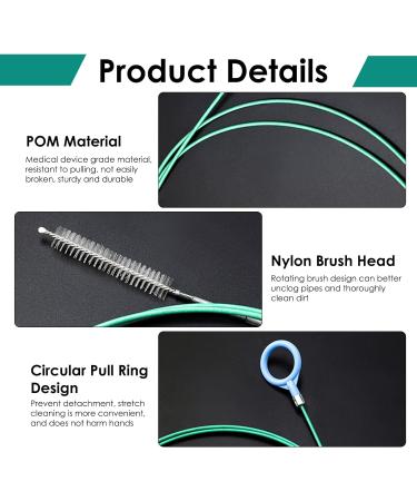 3M Feeding Tube Brush Tool with PP Rope Multipurpose Extra Long Pipe Cleaners Flexible Tube Hose Drain Unblocker Cleaning Brush for Confined Areas Car Sunroof Air Conditioner Refrigerator Kitchen - Buy Online on SooperMarket.com