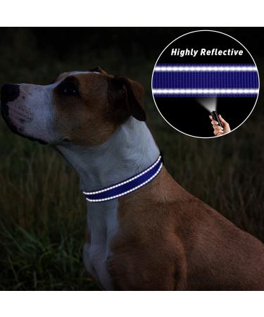 TagME Reflective Nylon Dog Collar - Adjustable Classic Collar with Quick Release Buckle - Small Size, Royal Blue - Buy Online on SooperMarket.com