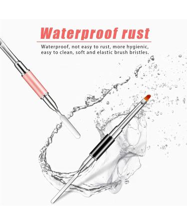 Kalolary Dual-Ended Poly Gel Brush Set - 2PC Acrylic Nail Extension Tools (Black + Pink) | Perfect for UV Gel & Nail Art - Buy Online on SooperMarket.com