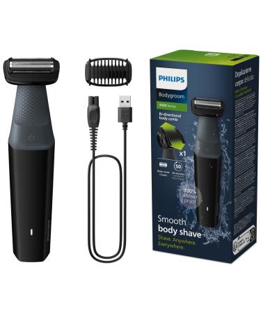 Philips Bodygroom Series 3000 waterproof trimmer for intimate area and body thorough and pleasant shave full body care 50 min. Duration model BG3017/01 new version Bodygroom Series 3000