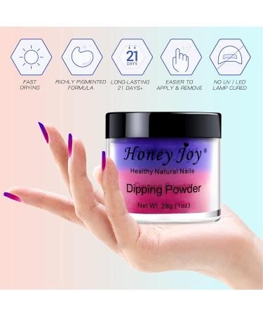 28g/Box Rose and Purple Color Change Dip Powder for Long-lasting Dipping Nails - No UV Light Needed | No.17 - Buy Online on SooperMarket.com